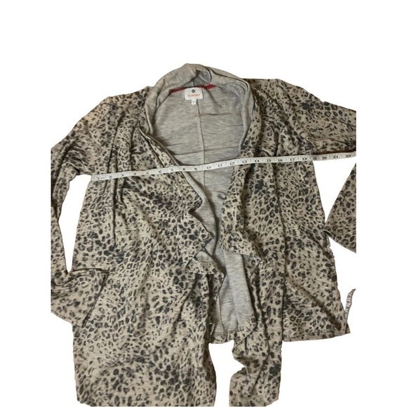 SUNDRY Leopard Open Cardigan Animal Print b - Picture 3 of 6